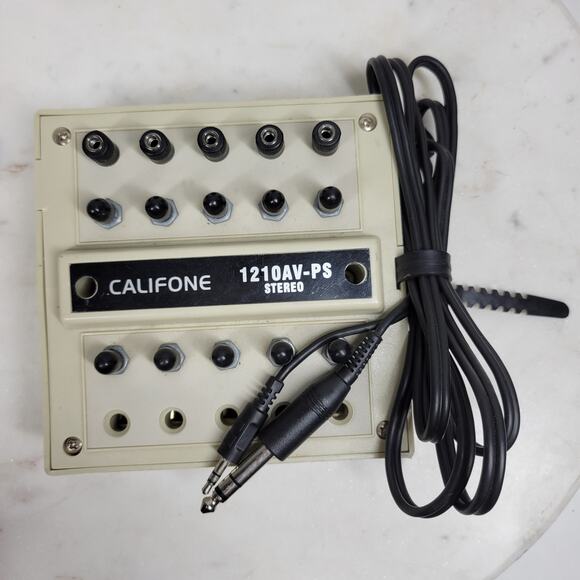 Califone Position Stereo Junction Jackbox 1210AV-PS White Portable - Picture 1 of 16